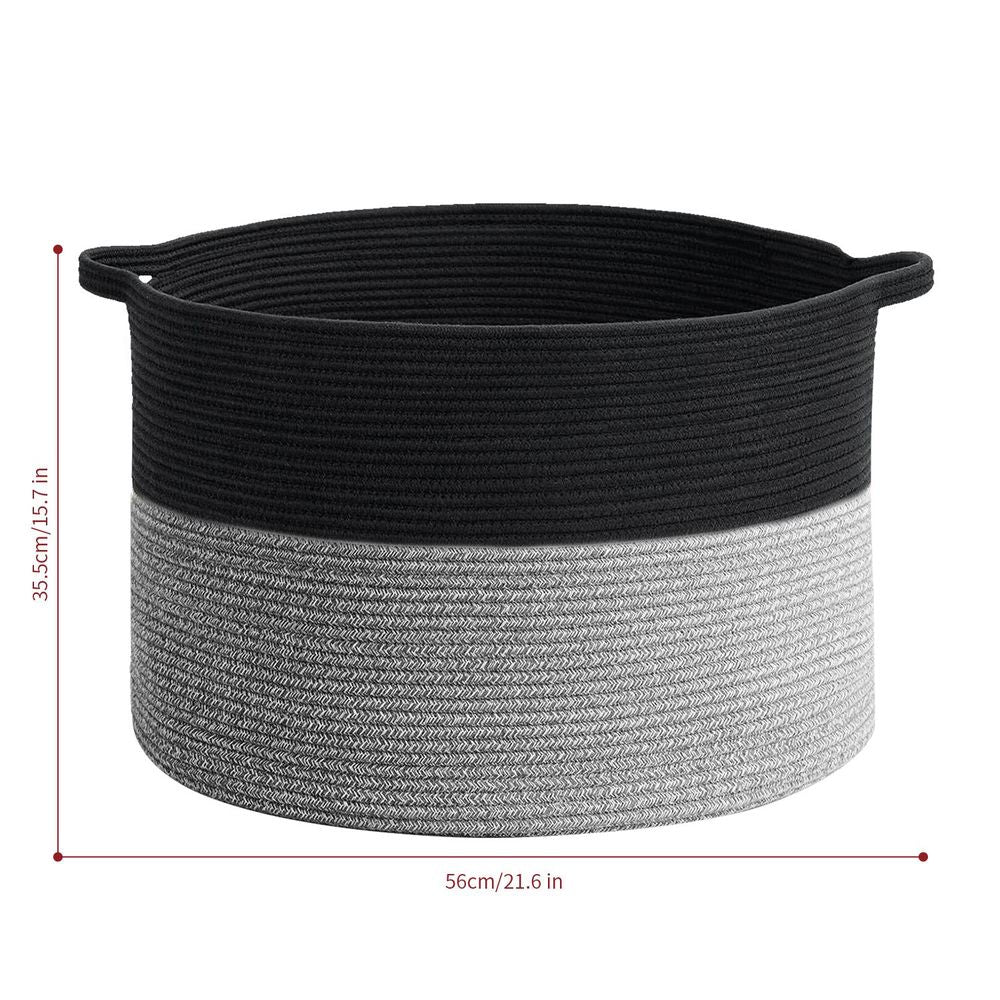 VINSANI LAUNDRY BASKET BLACK & GREY