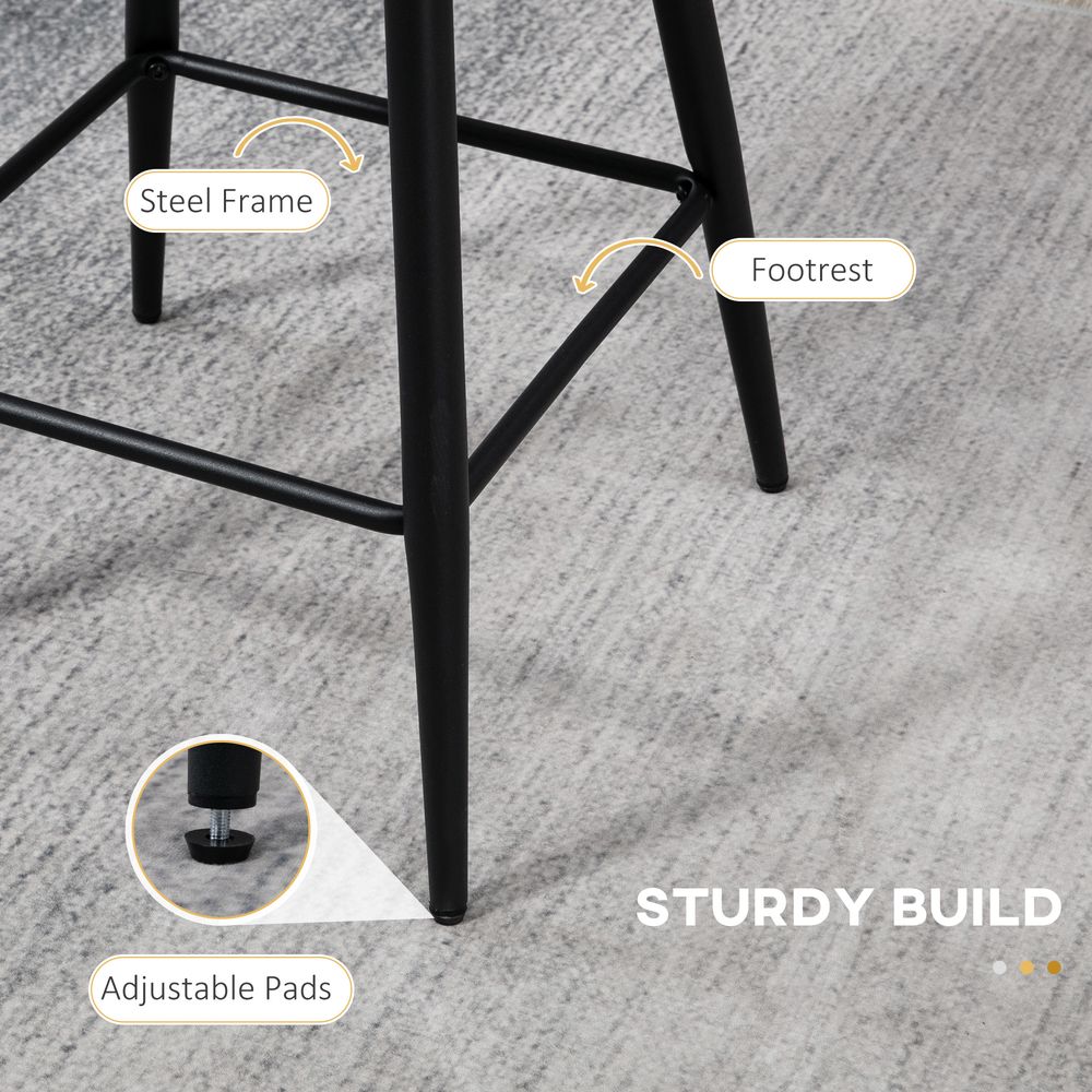 Set of 2 Cream Bar Stools