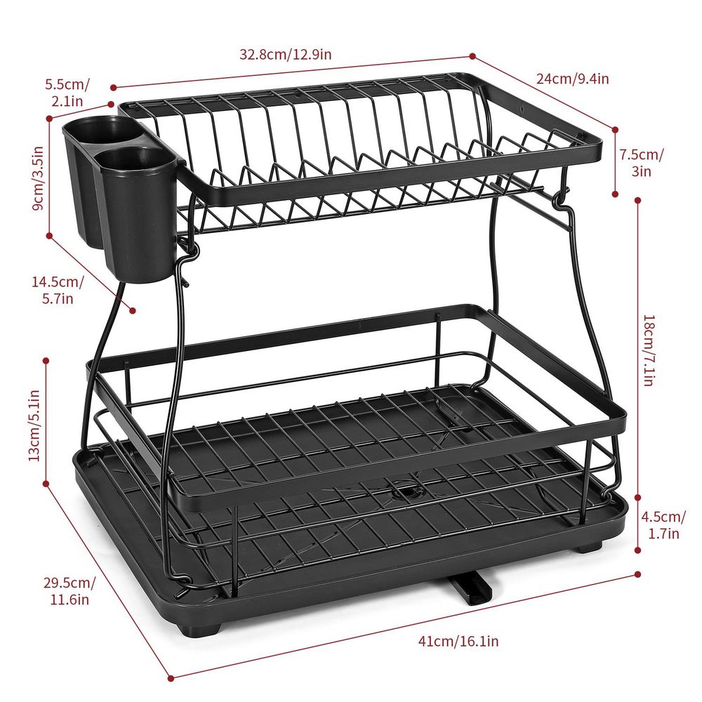 VINSANI BLACK DISH RACK