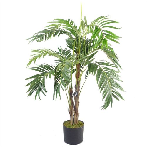 Artificial Palm Tree and Copper Metal Planter
