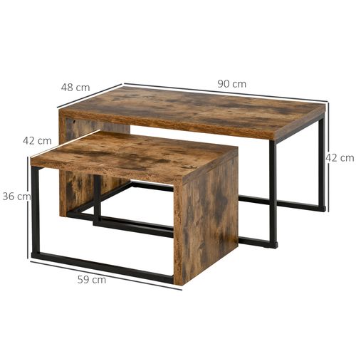 Set of 2 Coffee Tables / Side Tables