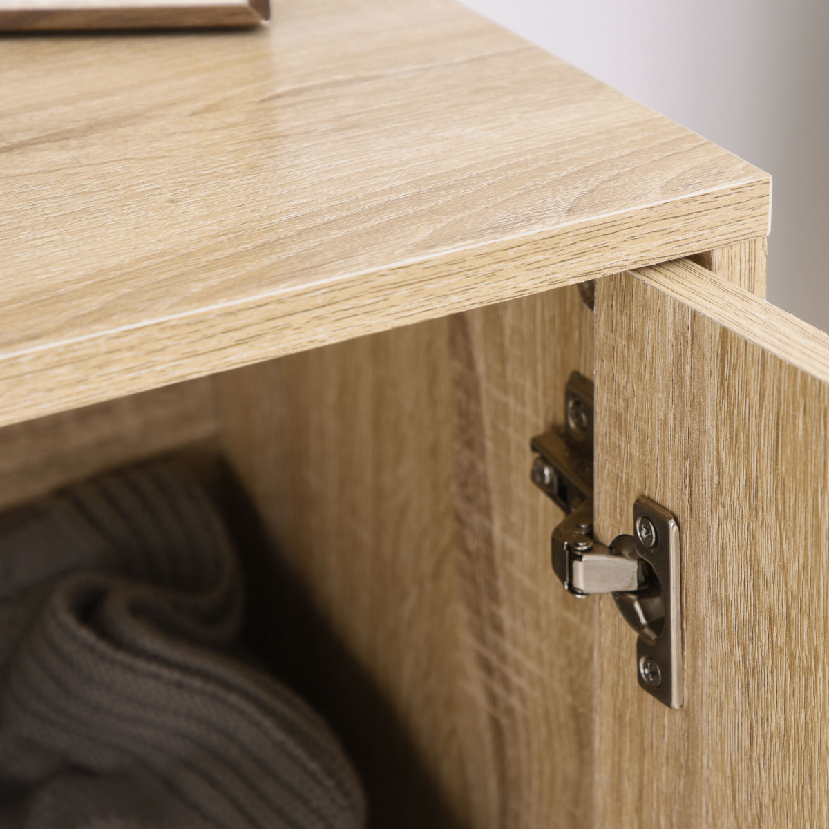 Embossed Arrow Storage Cabinet w/ Adjustable Shelf Metal Frame Handles Stylish