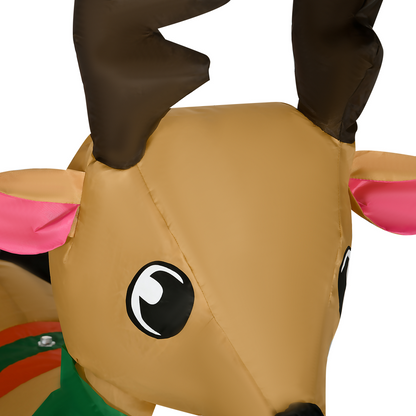 4ft Christmas Inflatable Santa Claus Sledge Sleigh Reindeer Blow Up Xmas Garden