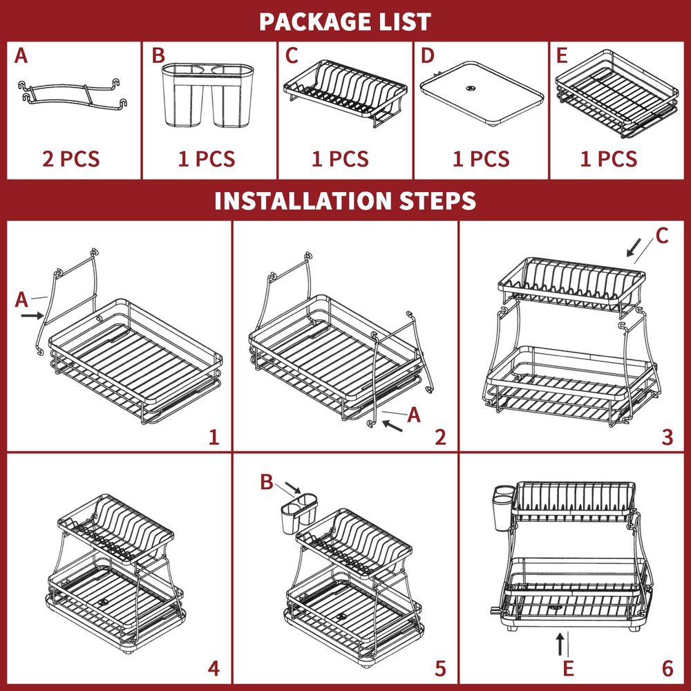 VINSANI BLACK DISH RACK 1010248